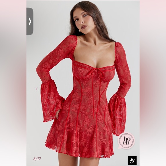 (NEW) House of CB Analissa Scarlet Lace Corset Dress – NWT - Picture 7 of 10